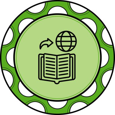 Dil Kitabı Özelleştirilmiş Özel Vektör Sanatı Nesnesi