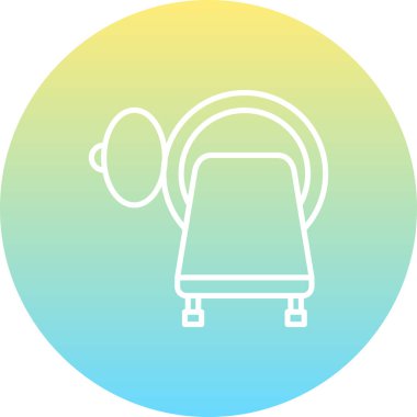 Tıbbi Tarayıcı Hattı Düz Simgesi