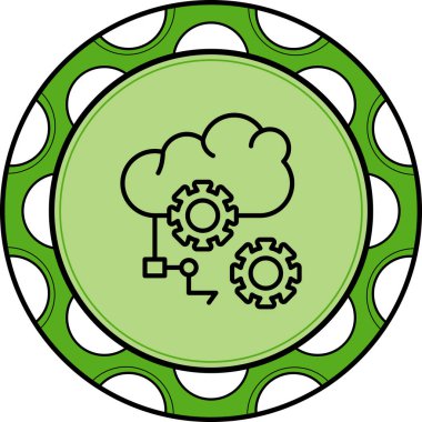 Bulut Otomasyon Simgesi, Beyaz Arkaplanda Görüntü