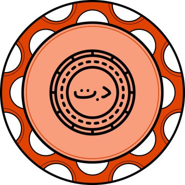 Tunus Madeni Parası Belirgin Asgari Markalaştırma Vektör Varlığı