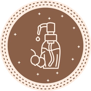 Tamanu Yağ ağ ikonu vektör illüstrasyonu