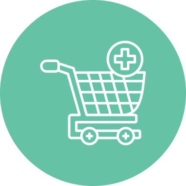 Cart web simgesi vektör illüstrasyonuna ekle