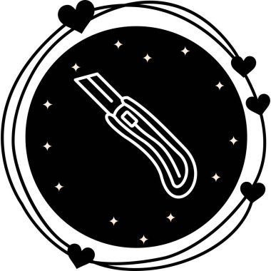 Modern bıçak simgesinin vektör illüstrasyonu