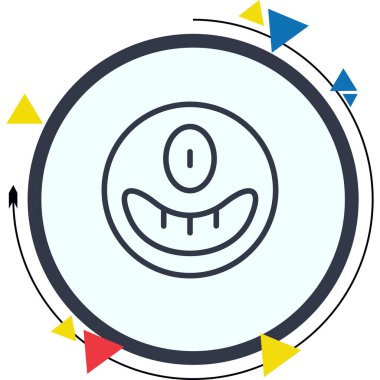 emoji simgesi, web kullanımı için basit tasarım vektör çizimi