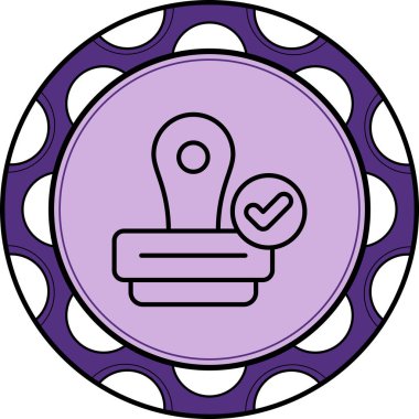 Onaylanmış Web simgesi vektör illüstrasyonunu mühürle