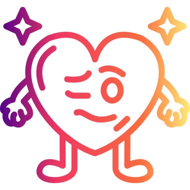 Sersemlemiş Kalp Ayrı Profesyonel Yaratıcı Grafik Elementi