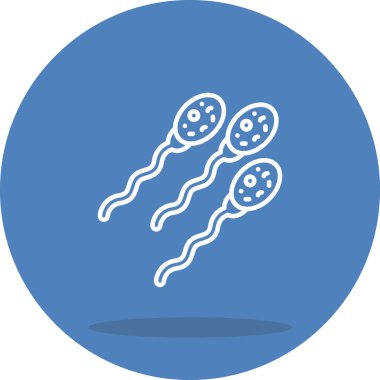 Sperm Hücre Yüksek Çözünürlüklü Düz Tasarım Sembolü