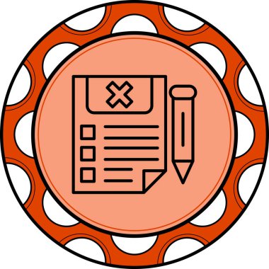 Belge Simgesi. Web Kullanımı için Basit Vektör İllüstrasyonu.