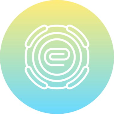 Attachment Web Button, Line Icon, Interface Element, Illustration on White Background