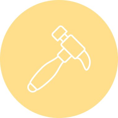 Modern Çekiç Hattı Simgesi Beyaz Arkaplanda İzole Edildi 