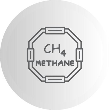 Metan molekülünün kimyasal yapısı, basit web simgesi