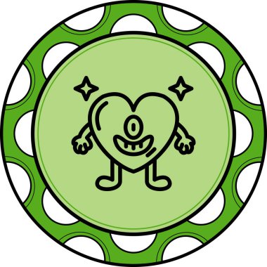 Tepegöz Kalp Yüksek Çözünürlüklü Minimum Vektör Tasarımı