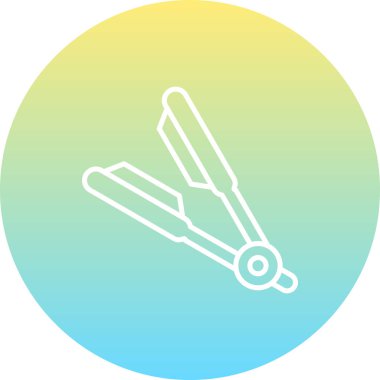 Hair Iron Balanced Professional Branding Graphic Symbol