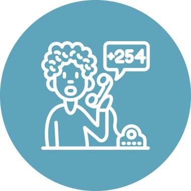 Kenya ülke telefon kodu, ikonu arayan çocuk.