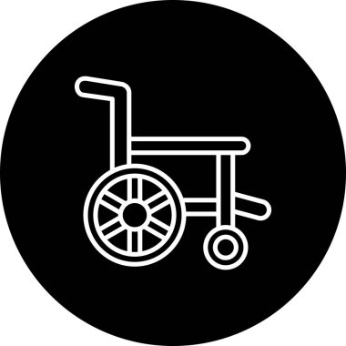 Tekerlekli sandalye web simgesinin vektör çizimi