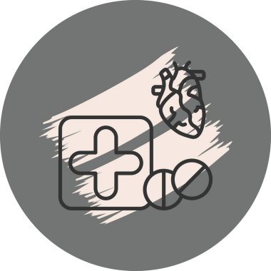 Aspirin Terapisi Zarif Dijital Tasarım Sembolü