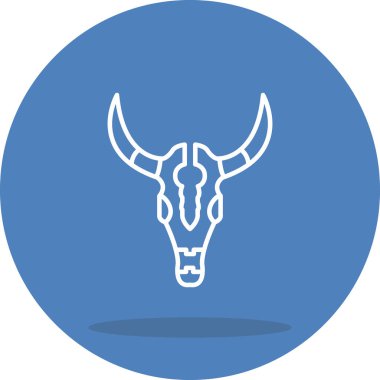 Boğa Kafatası Yüksek Çözünürlüklü Minimum Vektör Tasarımı