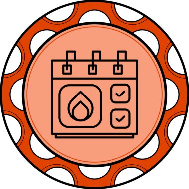 Sağlık uygulaması veya web sayfası için aylık dönem simgesi