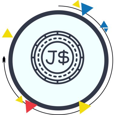 Jamaika Bozuk Para Dengeli Yenilikçi Ürün Grafik Elementi