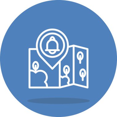 Konum Uyarı Yaratıcı Minimum Vektör Sanatı Özelliği