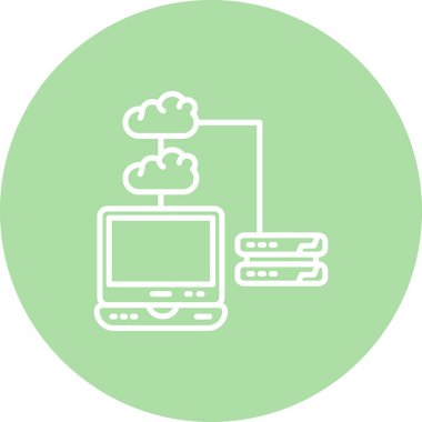 Bulut Veritabanı Stili Temiz Ürün Tasarımı Nesnesi