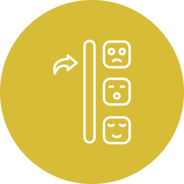 düz geribildirim simgesi vektör çizimi 