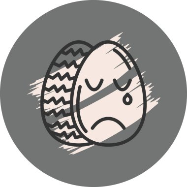 Paskalya Hayal Kırıklığı Yumurta Yüksek Çözünürlüklü Minimum Vektör Tasarımı