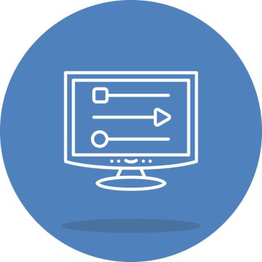 Hiperparametre Akort logosu. Uygulama için minimalist özet simgesi