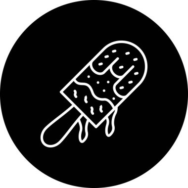 Popsicle ağ simgesi, vektör illüstrasyonu