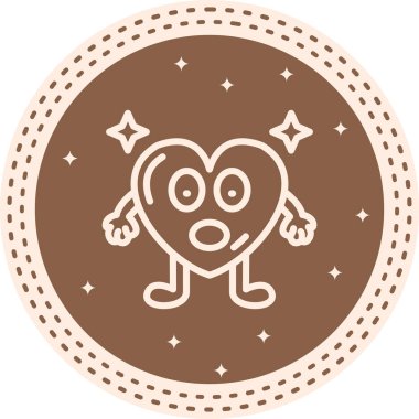 Şaşırmış Kalp Dengelenmiş Özel Düz Vektör Düzeni