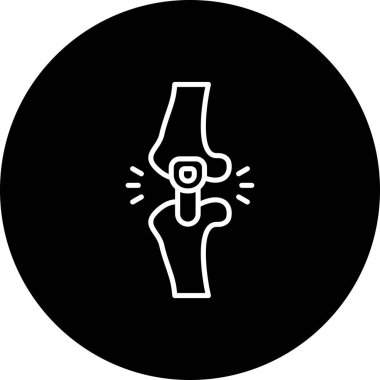 İnsan eklemini veya kemik yapısını temsil eden basit bir web simgesi