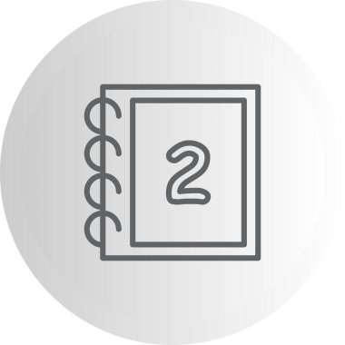 Ön kapakta büyük rakamlar gösteren bir spiral defter dairesel çerçeve içinde konumlandırılmıştır..