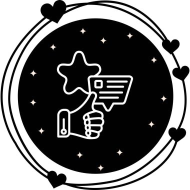 düz geribildirim simgesi vektör çizimi 