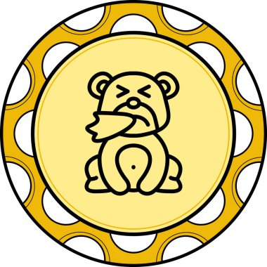 Hapşıran Ayı Premium Çağdaş Düz Vektör Özelliği