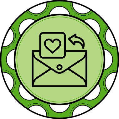 E- posta satırı simgesi, beyaz arkaplan üzerine basit illüstrasyon