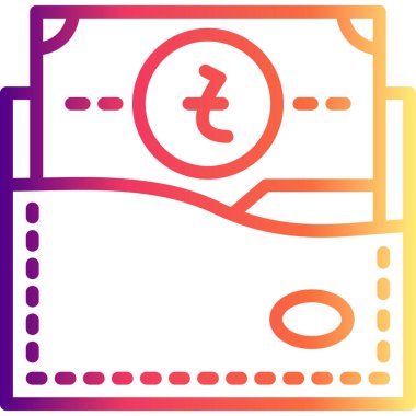 Bangladeş Cüzdan Hattı Simgesi Beyaz Arkaplanda İzole Edildi 