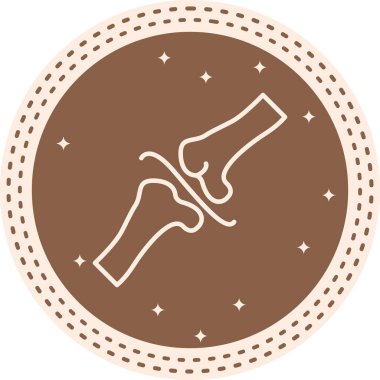 İnsan eklemini veya kemik yapısını temsil eden basit bir web simgesi