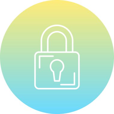 kilit web simge vektör çizim