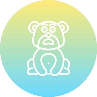 Korkak Ayı. Uygulamalar veya web sayfaları için simge