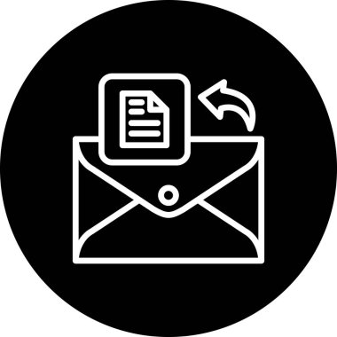 E- posta Dosyası Modern Dengelenmiş Markalaştırma Vektörü Sembolü