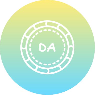 Cezayir madeni para simgesi, para birimi sembolü