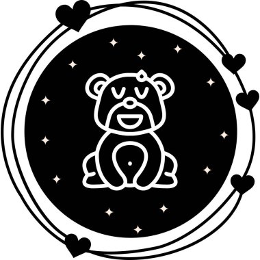 Rahatlamış Ayı Modern Soyut Yaratıcı Tasarım Varlığı