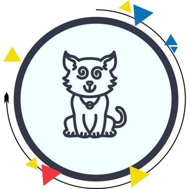 Hipnotize edilmiş Kedi Yaratıcı İşlevsel Web Grafik Sembolü