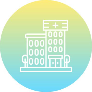 Hastane Binası Zarif Vektör Sanat Nesnesi