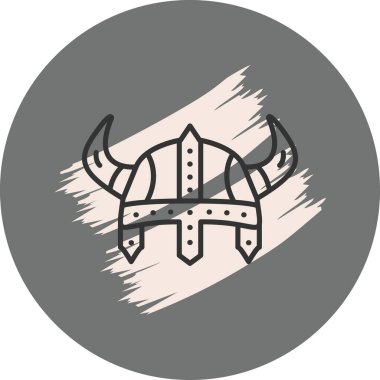 Viking Miğferi basit düz bir illüstrasyon