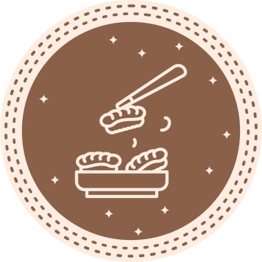 Gıda ikonu vektör illüstrasyonu, Sushi