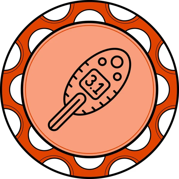 Sayısal ekran ve sensör ucu köşegenli dijital termometre. Uygulama için uygun simge.