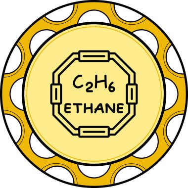 Etan molekülünün kimyasal yapısı, basit web simgesi