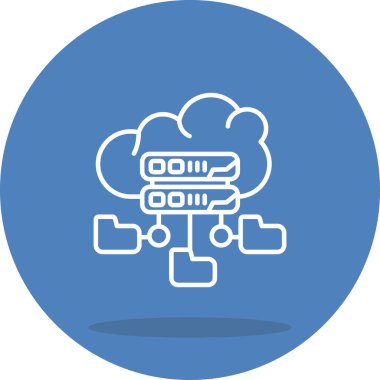 Cloud Infrastructure Icon, Illustration on White Background
