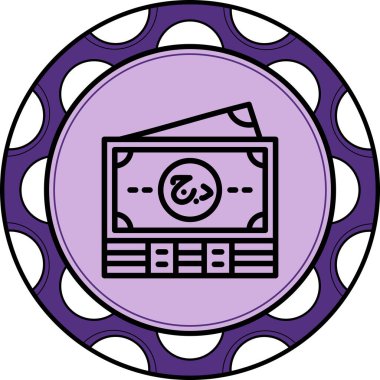 Cezayir Notları Web simgesi vektör illüstrasyonu